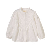 Patique Brodeli Nervürlü Gömlek